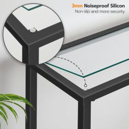 Storvo Black Metal Hallway Console Table - thumbnail 4