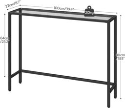 Storvo Black Metal Hallway Console Table - thumbnail 7