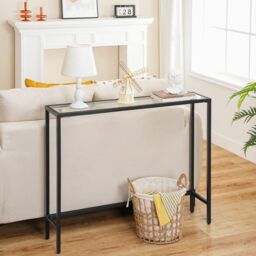 Storvo Black Metal Hallway Console Table - thumbnail 3