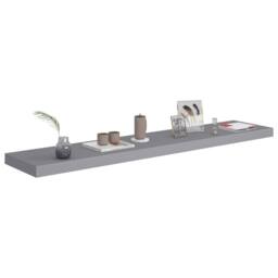 Berkfield Home Durable Floating Wall Shelves 4 pcs Grey 120x23.5x3.8 cm MDF - thumbnail 7
