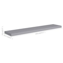 Berkfield Home Durable Floating Wall Shelves 4 pcs Grey 120x23.5x3.8 cm MDF - thumbnail 8
