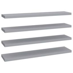 Berkfield Home Durable Floating Wall Shelves 4 pcs Grey 120x23.5x3.8 cm MDF - thumbnail 3
