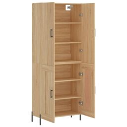 Berkfield Home Highboard Sonoma Oak 69.5x34x180 cm Engineered Wood in Brown - thumbnail 4
