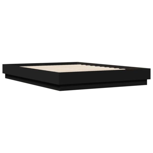 Berkfield Home Durable Bed Frame with LED without Mattress Black 150x200 cm King Size - image 1