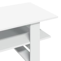 Berkfield Home Decorative Coffee Table White 102x55x42 cm Engineered Wood - Size: 102 x 55 x 42 cm - thumbnail 6