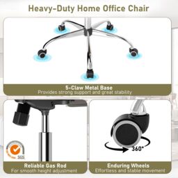 Costway Office Chair Height Adjustable Conference Room Chair in Grey - thumbnail 9