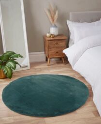 The Linen Consultancy TLC 5 Star Hotel Concept Luxury Faux Fur Green Rug - Size: 80 cm x 150 cm - thumbnail 3