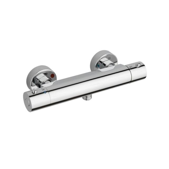 Bathroom Kingdom Menai Chrome Round Thermostatic Cool Touch Shower Bar Valve in Silver - image 1