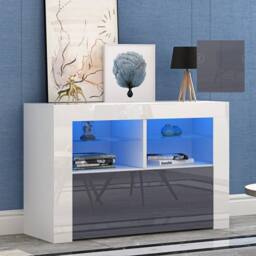 SPETLEK TV Unit Stand Cabinet in Grey - thumbnail 5