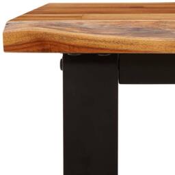Berkfield Home Beautiful Console Table with Live Edge 140x40x80 cm Solid Wood Acacia in Brown - Size: 140 x 40 x 80 cm - thumbnail 8