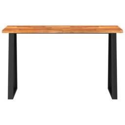 Berkfield Home Beautiful Console Table with Live Edge 140x40x80 cm Solid Wood Acacia in Brown - Size: 140 x 40 x 80 cm - thumbnail 4