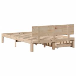 Berkfield Home Bed Frame with Drawers without Mattress 135x190 cm Double in Brown - thumbnail 6