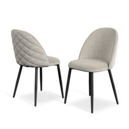 More4Homes Arlo White Marble Top W Black Leg + Raye Velvet Dining Chair Set Of 4 in Beige - thumbnail 7