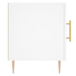Berkfield Home Modern Bedside Cabinet White 40x40x50 cm Engineered Wood - Size: 40 x 40 x 50 cm - thumbnail 7