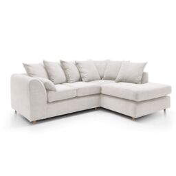 Abakus Direct Jumbo Cord Corner Sofa Right Hand in White - thumbnail 3