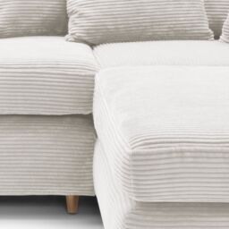 Abakus Direct Jumbo Cord Corner Sofa Right Hand in White - thumbnail 5