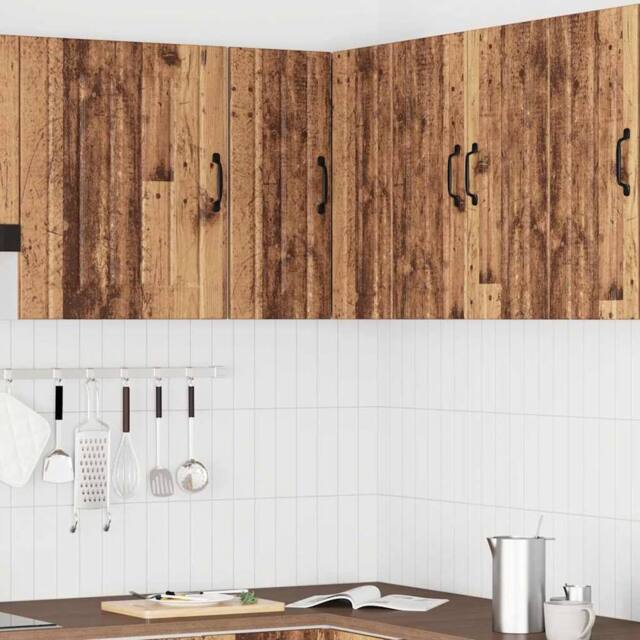 Berkfield Home Kitchen Wall Corner Cabinet Lucca Old Wood Engineered Wood in Brown - image 1