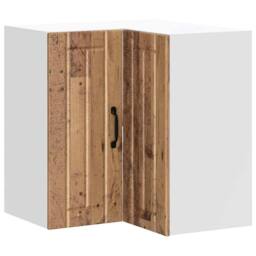 Berkfield Home Kitchen Wall Corner Cabinet Lucca Old Wood Engineered Wood in Brown - thumbnail 3
