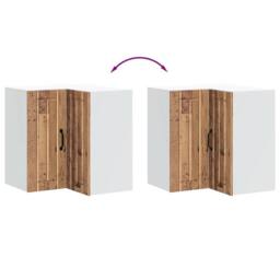Berkfield Home Kitchen Wall Corner Cabinet Lucca Old Wood Engineered Wood in Brown - thumbnail 8