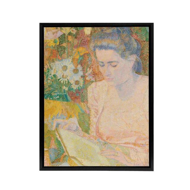 "Artery8 Mrs Marie Jeannette Floral Portrait Framed Canvas Wall Art Print Toorop - Size: W12"" x H16""" - image 1