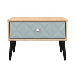 Ready Assembled 2 U Toledo 1 Drawer Wide Side Table (Ready Assembled) in Duck Egg Blue - thumbnail 2