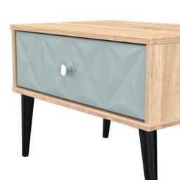 Ready Assembled 2 U Toledo 1 Drawer Wide Side Table (Ready Assembled) in Duck Egg Blue - thumbnail 5