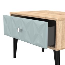Ready Assembled 2 U Toledo 1 Drawer Wide Side Table (Ready Assembled) in Duck Egg Blue - thumbnail 6