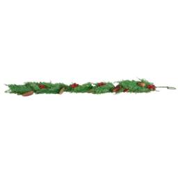 Samuel Alexander 1.50m Pine & Red Berry Christmas Garland with Pinecones in Green