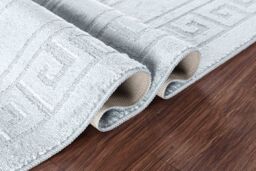 Desire Rugs Ivy Anti-Slip Greek Key Design Doormat - Machine Washable for Easy Care in Silver - Size: 80 cm x 300 cm - thumbnail 3