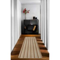 The Rug Shop UK Cream Striped 8mm Thick Rectangle Mat - Size: 50 cm x 80 cm - thumbnail 3