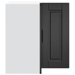 "Berkfield Home Kitchen Wall Corner Cabinet ""Porto"" Black Engineered Wood" - thumbnail 6