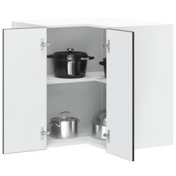 "Berkfield Home Kitchen Wall Corner Cabinet ""Porto"" Black Engineered Wood" - thumbnail 2