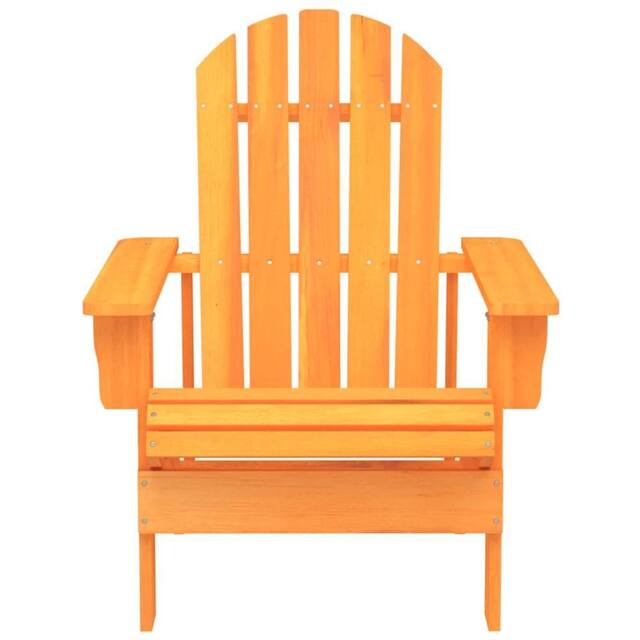 Berkfield Home Garden Adirondack Chair Solid Fir Wood Orange