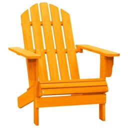 Berkfield Home Garden Adirondack Chair Solid Fir Wood Orange - thumbnail 2