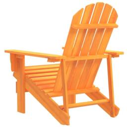 Berkfield Home Garden Adirondack Chair Solid Fir Wood Orange - thumbnail 4