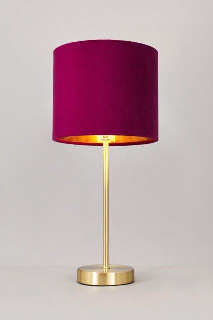 BHS Lighting Velvet Table Lamp in Red - image 1