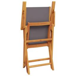 Berkfield Home Garden Chairs 2 pcs Anthracite Solid Wood Acacia & Fabric - thumbnail 8