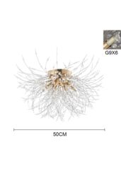 Living and Home Modern Sputnik Chandelier Fireworks Flush Mount Ceiling Light in Gold - thumbnail 6