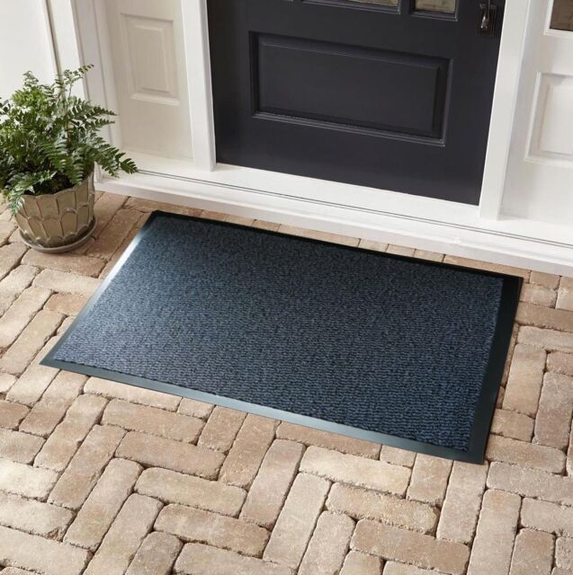 Desire Rugs Non Slip Dirt Trapper Rubber Edged PVC Barrier Door Entrance Mats in Blue - Size: 90 cm x 300 cm - image 1