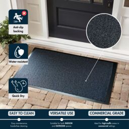 Desire Rugs Non Slip Dirt Trapper Rubber Edged PVC Barrier Door Entrance Mats in Blue - Size: 90 cm x 300 cm - thumbnail 7
