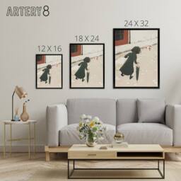 "Artery8 Parisian Life The Little Laundress Bonnard Black Framed Canvas Art in Beige - Size: W12"" x H16""" - thumbnail 4