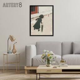 "Artery8 Parisian Life The Little Laundress Bonnard Black Framed Canvas Art in Beige - Size: W12"" x H16""" - thumbnail 3