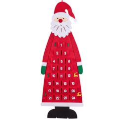 Dibor Luxury Hurry Up Santa Large Christmas Advent Calendar for Kids in Red - thumbnail 2