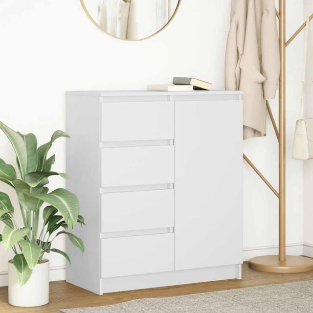 Berkfield Home Sideboard with Drawers White 71x35x84 cm Engineered Wood - Size: 71 x 35 x 84 cm - image 1