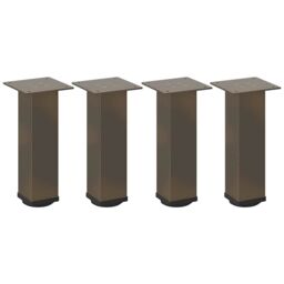 Berkfield Home Coffee Table Legs 4 pcs Natural Steel 30-32 cm Steel in Brown - thumbnail 2