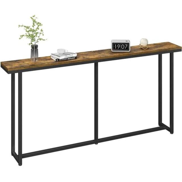 KORVIXA 160 CM Narrow Extra Long Console Table in Brown - Size: 0.6m2 - image 1
