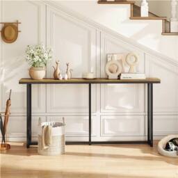 KORVIXA 160 CM Narrow Extra Long Console Table in Brown - Size: 0.6m2 - thumbnail 5