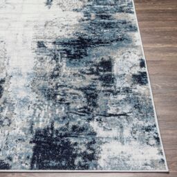 Livabliss Wanderlust Abstract Modern Marble Living Dining Rug in Navy - Size: 200 cm x 275 cm - thumbnail 5