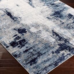 Livabliss Wanderlust Abstract Modern Marble Living Dining Rug in Navy - Size: 200 cm x 275 cm - thumbnail 6