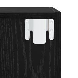 Berkfield Home Wall TV Cabinet 4 pcs Black oak 37 x 37 x 72 cm Engineered wood - thumbnail 7